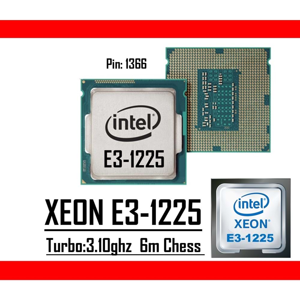 Intel® Xeon® E3-1225 3.10Ghz 6mb Cache Lga 1155p Tray Masaüstü Bilgisayar İşlemci