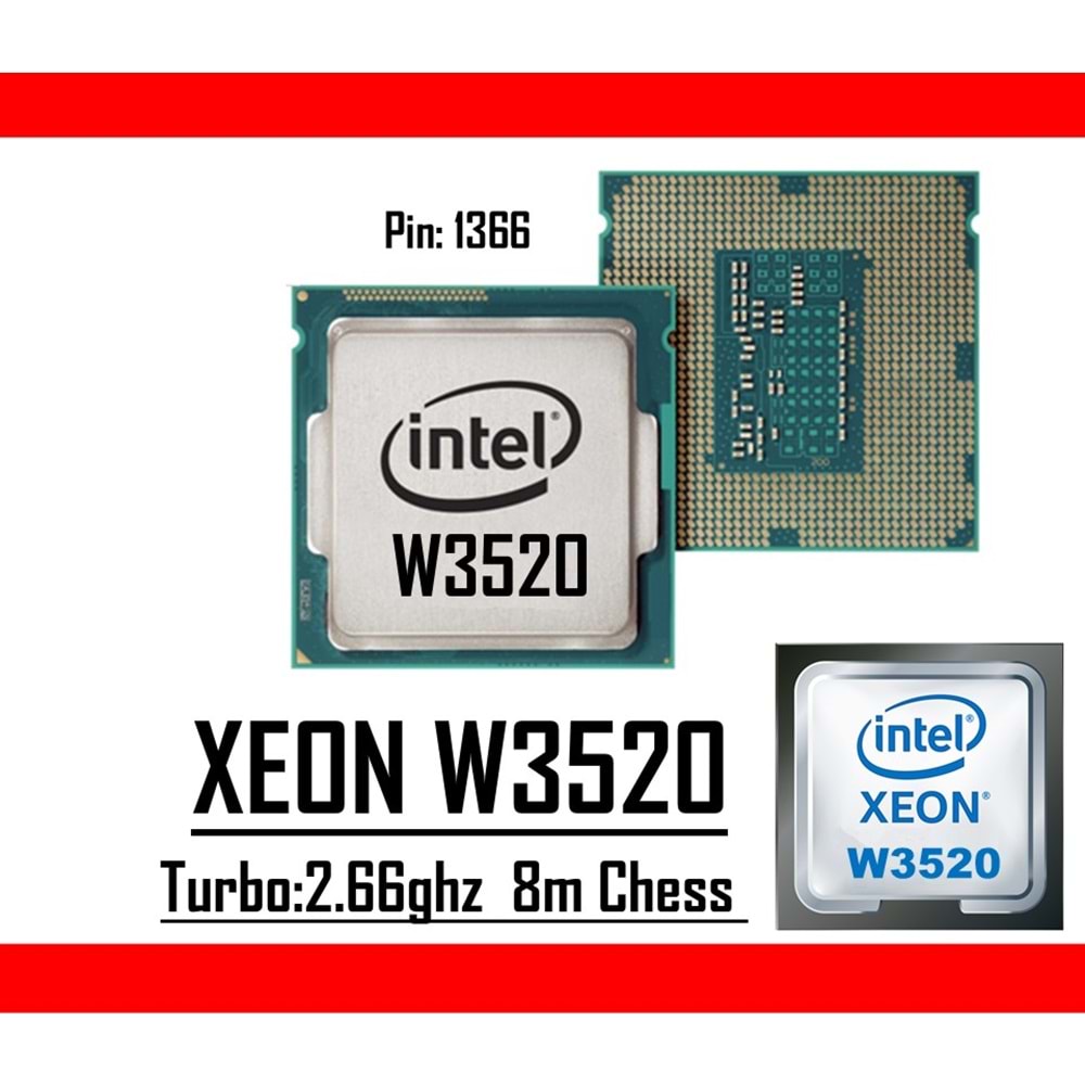Intel® Xeon® W3520 2.66Ghz 8mb Cache Lga 1366p Tray Masaüstü Bilgisayar İşlemci