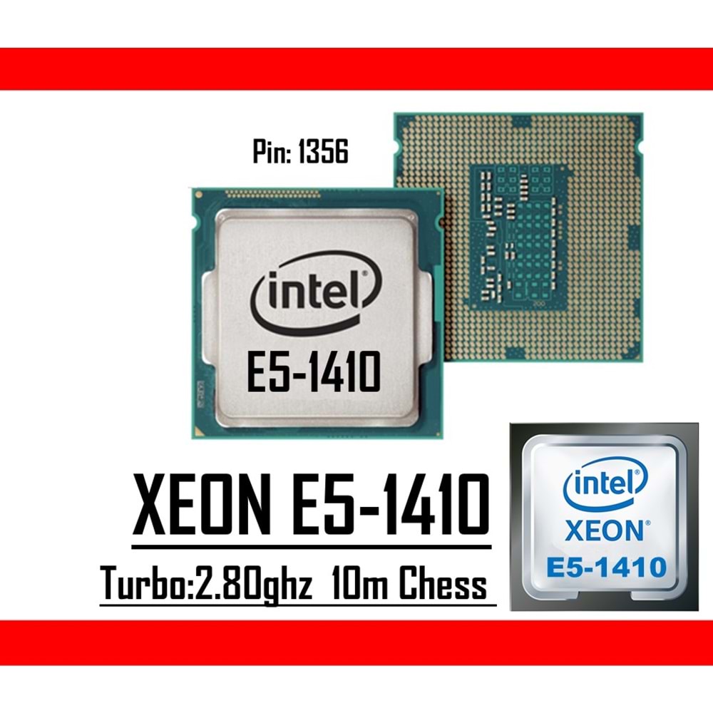 Intel® Xeon® E5-1410 2.80 GHz 10mb Cache Lga 1356p Tray Masaüstü Bilgisayar İşlemci