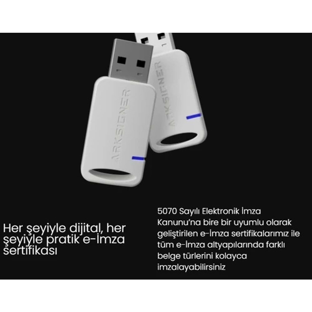 E-İmza 1 Yıllık / Usb Kolay kullanım