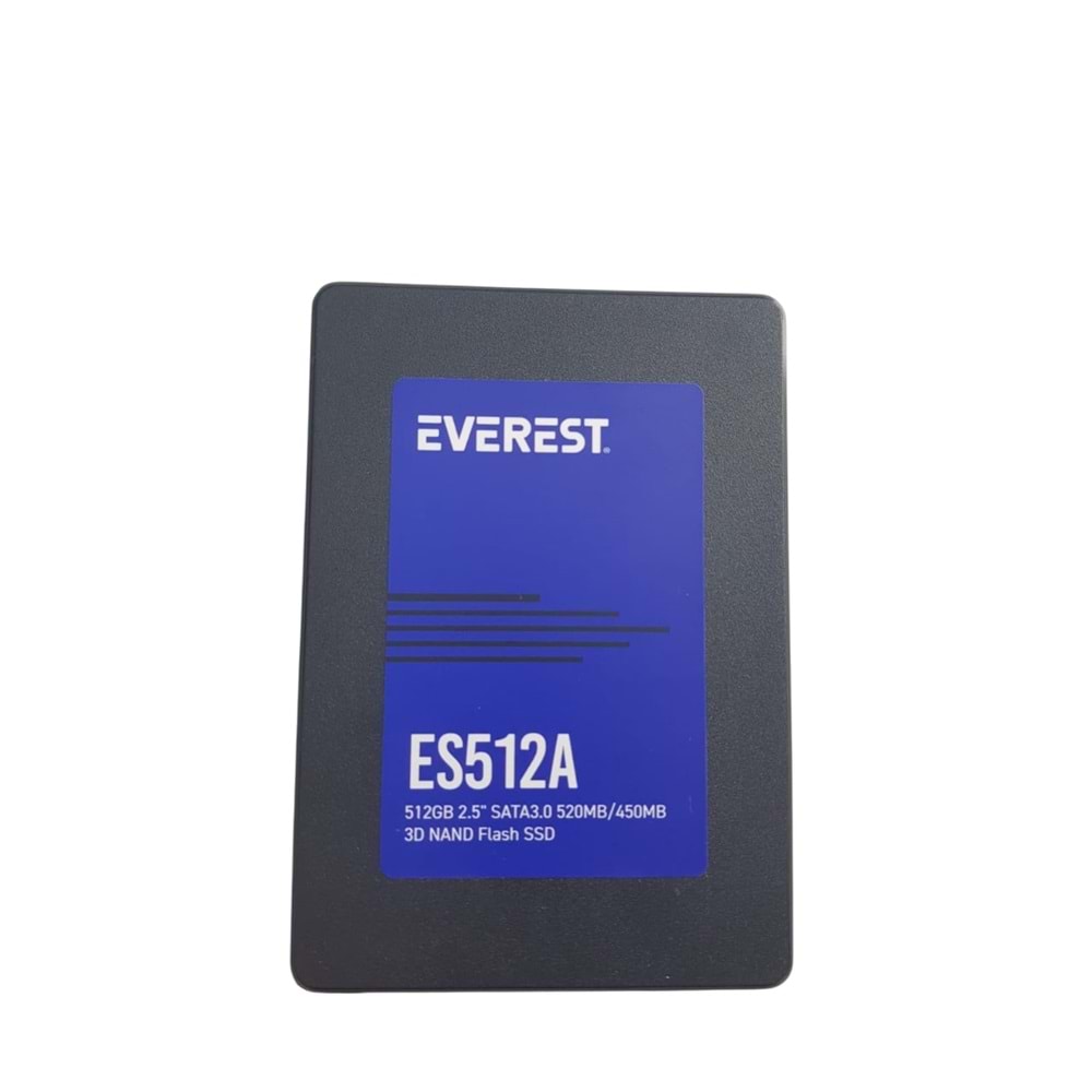 Everest ES512A 512GB 2.5 SATA 3.0 520MB/450MB 3D NAND Flash SSD (Solid State Drive)