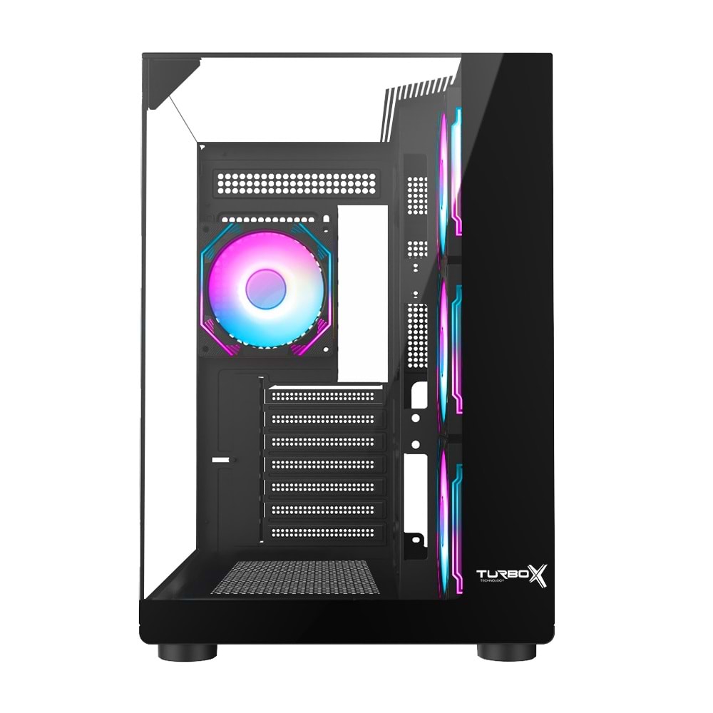 Turbox Teras Akvaryum Cam Tasarım 4XARGB Fan 500W PSU USB 3.0 ATX Oyuncu Bilgisayar Kasası