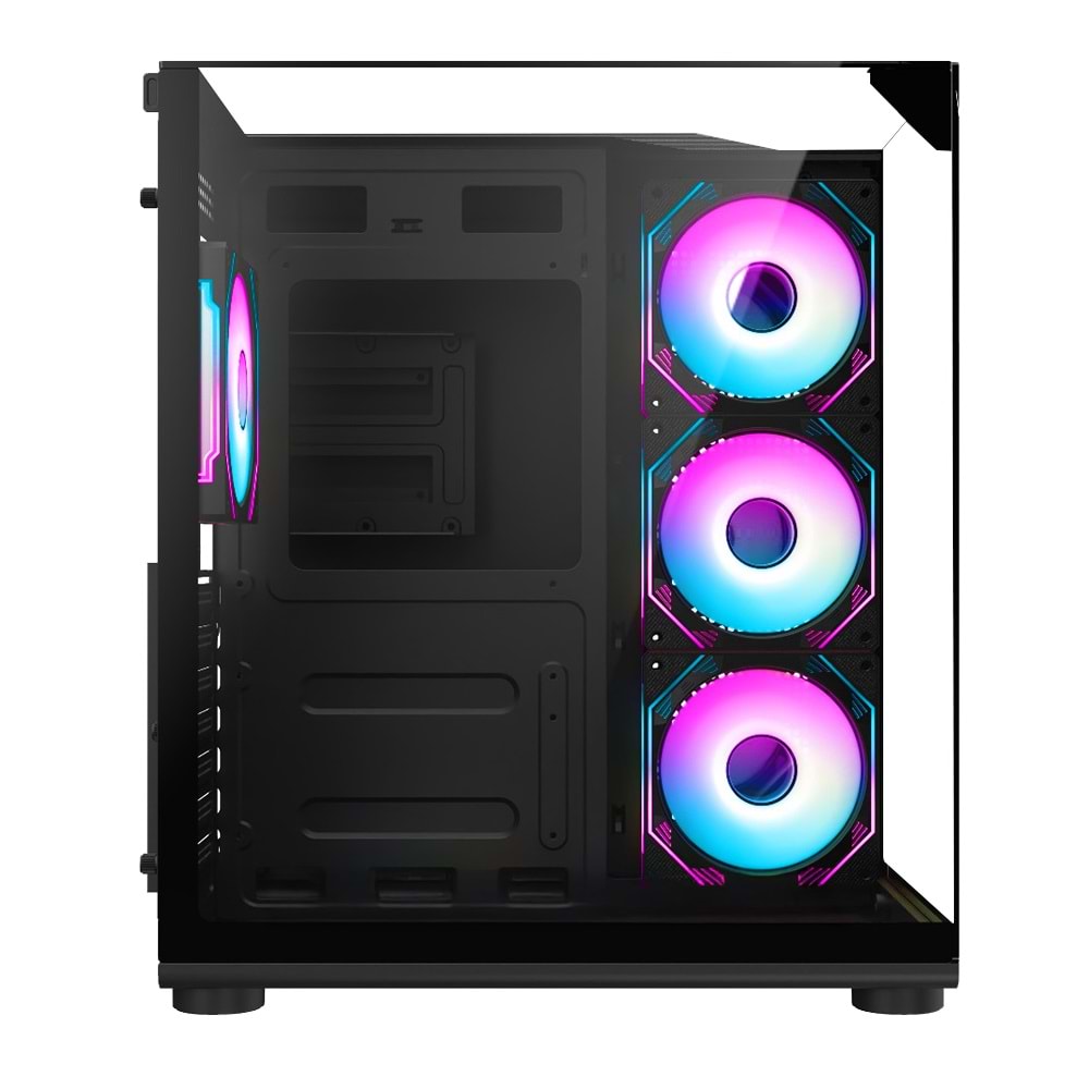 Turbox Teras Akvaryum Cam Tasarım 4XARGB Fan 500W PSU USB 3.0 ATX Oyuncu Bilgisayar Kasası