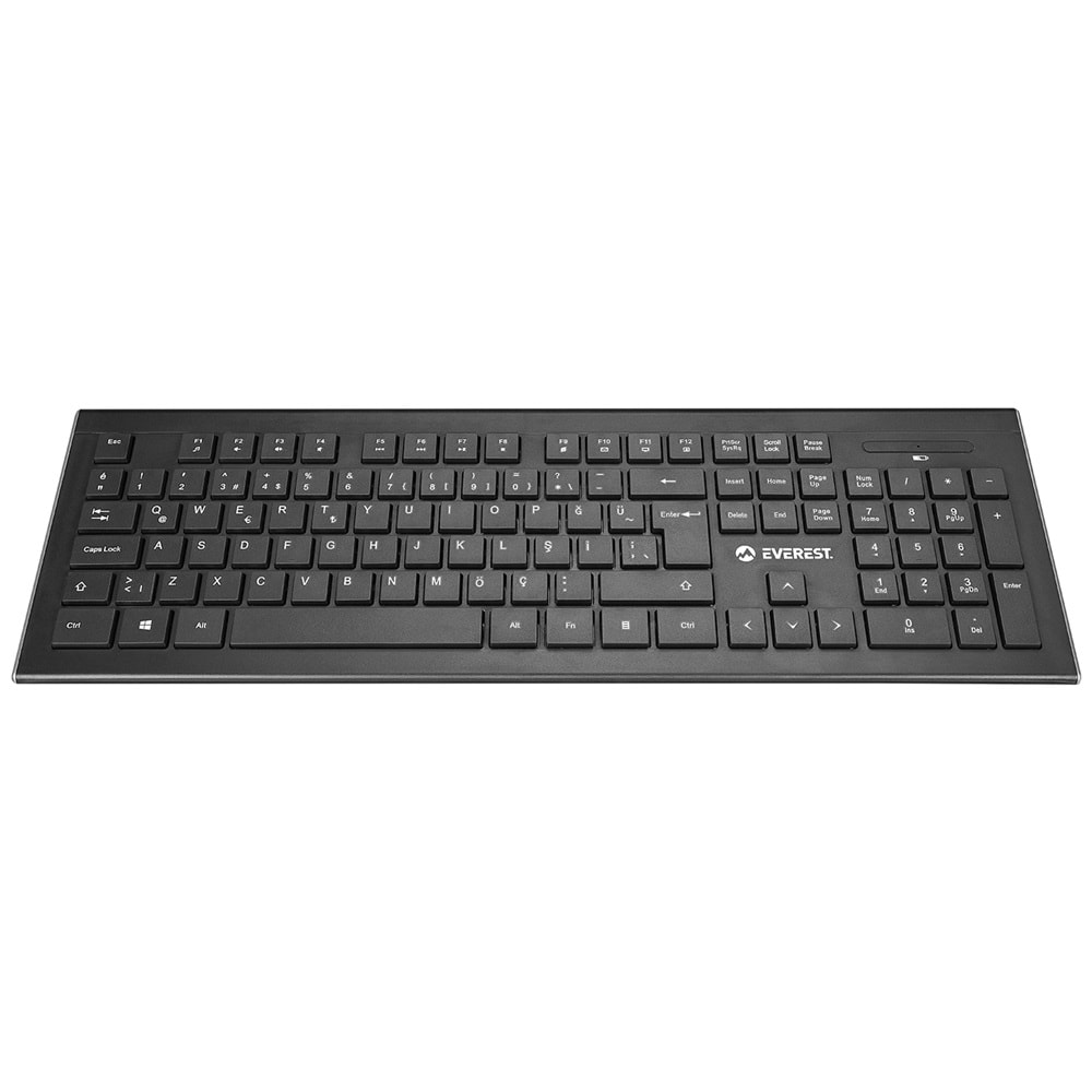 Everest KM- 9675 Siyah Kablosuz 1600dpi Q Standart Klavye + Mouse Set