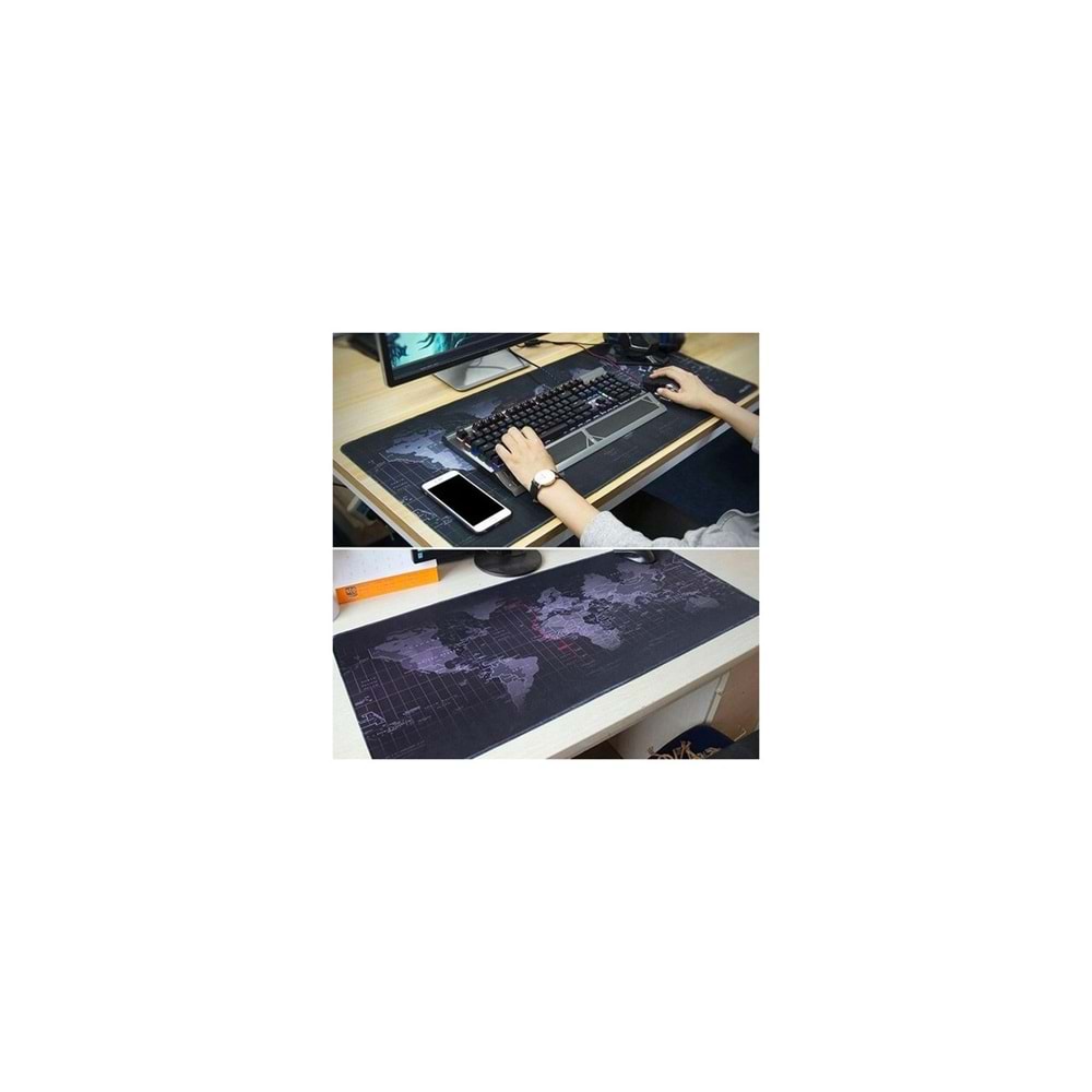 Sarftech 70X30 Dünya Desenli Rgb LED Işıklı Oyuncu Mouse Pad