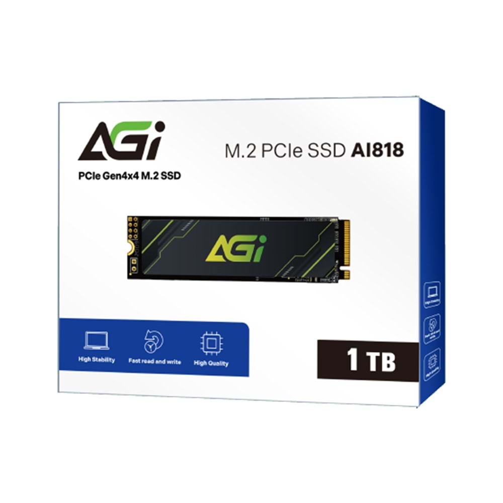 Agi AGI1T0G43AI818-CB 1TB 4700MB/2800MB NVMe PCIe Gen4 2280 M.2 SSD