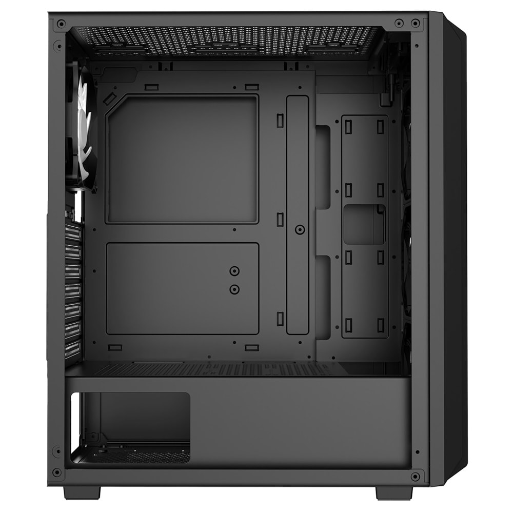 Rampage BETA MESH Standart 4*12cm ARGB Fan Temperli Camlı Mid-T Siyah Oyuncu Kasası