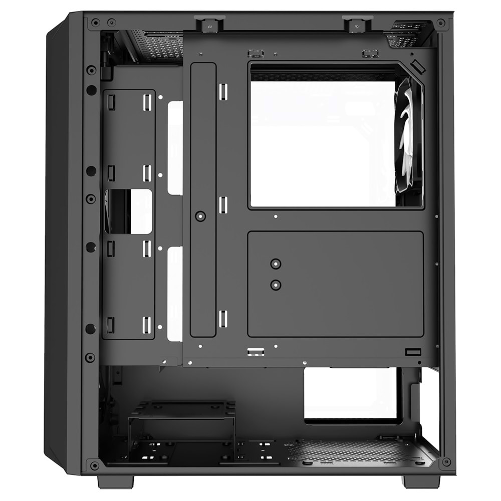 Rampage BETA MESH Standart 4*12cm ARGB Fan Temperli Camlı Mid-T Siyah Oyuncu Kasası