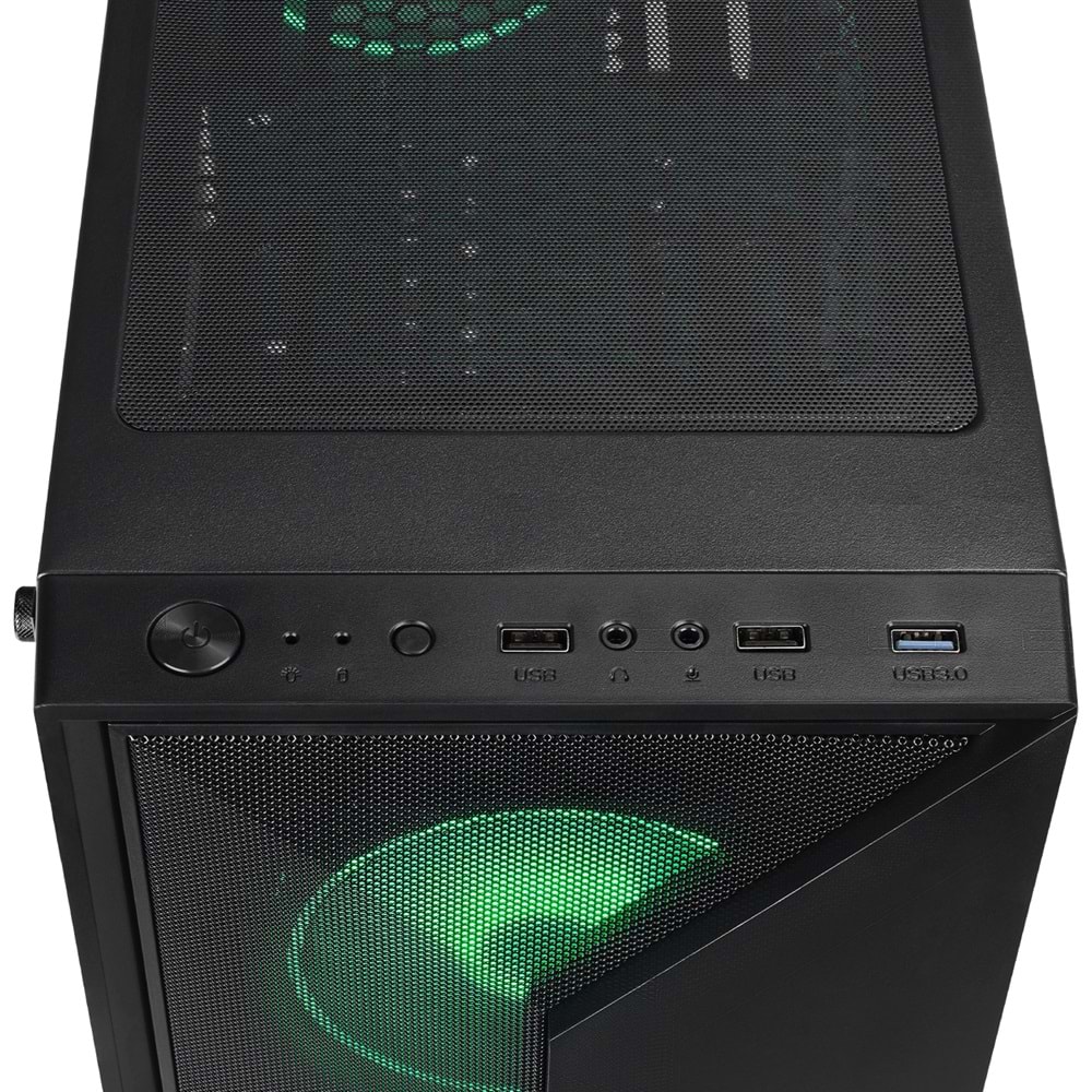 Rampage TRIANGLE 4*12cm Auto RGB Fan Tempered Glass ATX Mid-T Gaming Oyuncu Kasası