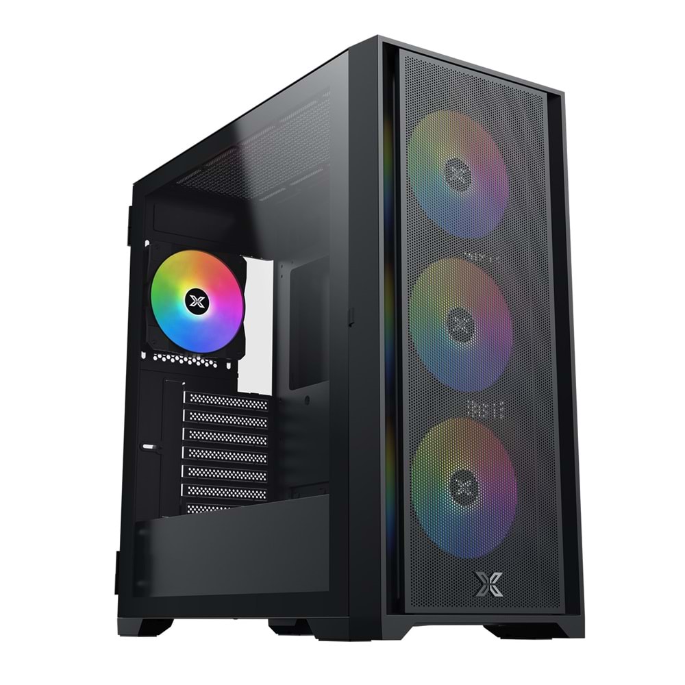 Xigmatek EN47046 Master X II Pro Siyah ODIN II 4*12cm Z20F Fixed RGB Fan Mesh+Cam Panel E-ATX Oyuncu Kasası
