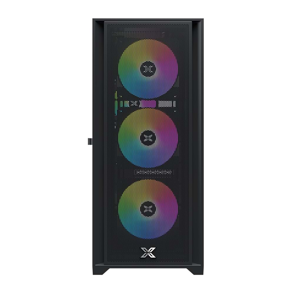 Xigmatek EN47046 Master X II Pro Siyah ODIN II 4*12cm Z20F Fixed RGB Fan Mesh+Cam Panel E-ATX Oyuncu Kasası