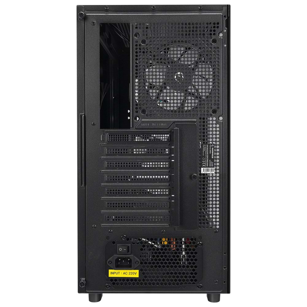 Rampage HUMBLE Mesh Siyah Temperli Camlı 4x12cm RGB Fan ATX Mid-T Gaming Oyuncu Kasası