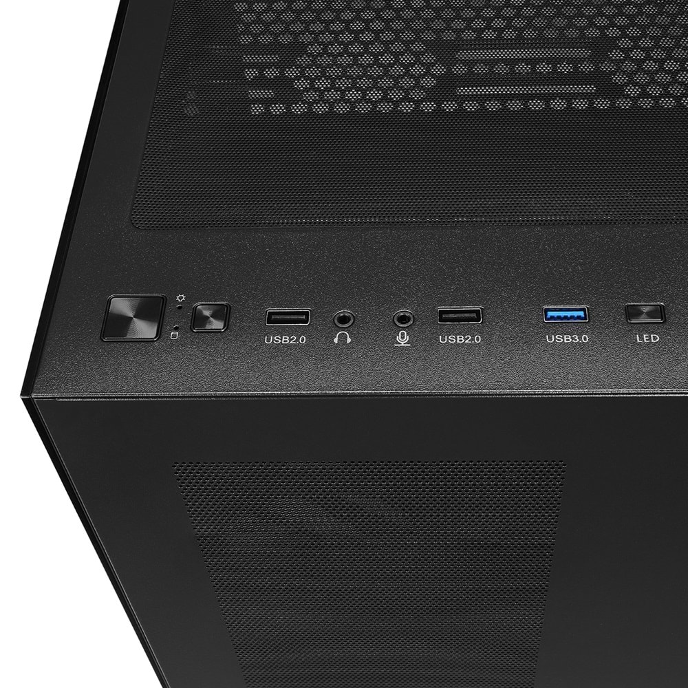 Rampage ICEBLADE Temperli Camlı Siyah 7*12cm ARGB Transparan ATX Mid-T Gaming Oyuncu Kasası