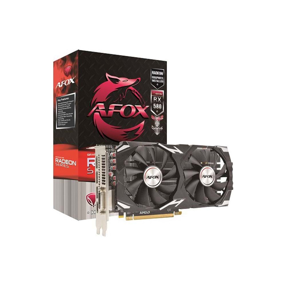 Afox RX580 2048SP AFRX580-8192D5H3-V2 256 Bit GDDR5 8 GB Ekran Kartı