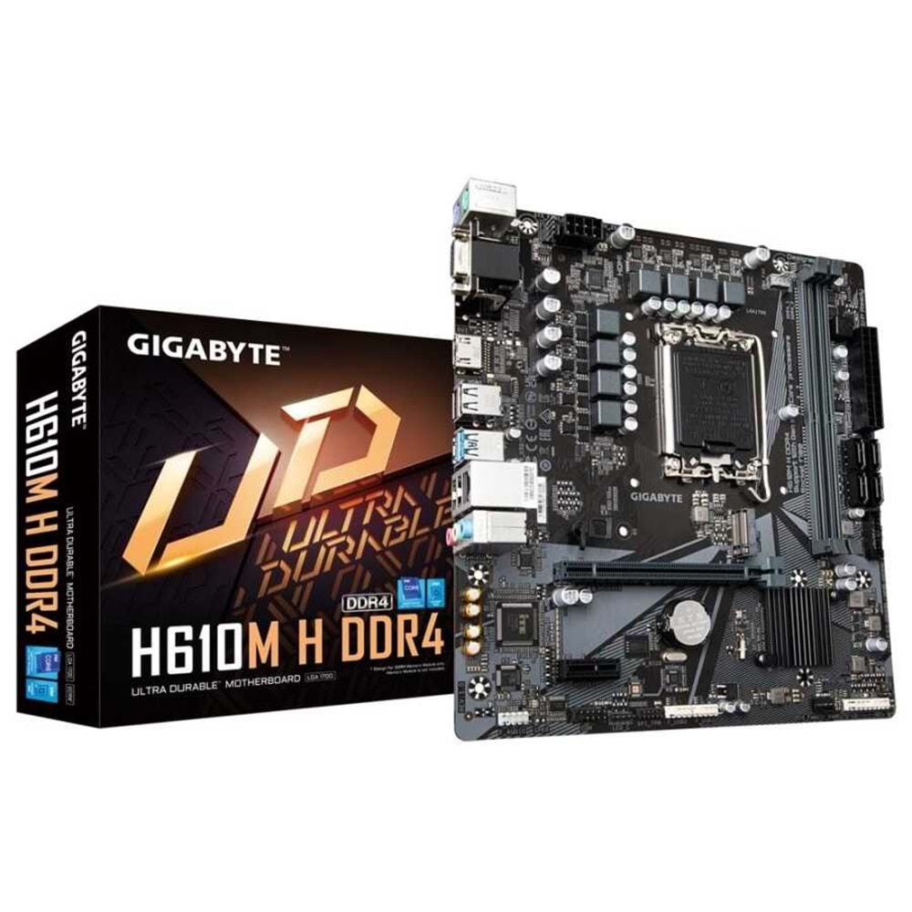 Gigabyte H610M H V2 DDR4 1700P DDR4 HDMI/VGA SATA3 USB3.2 mATX