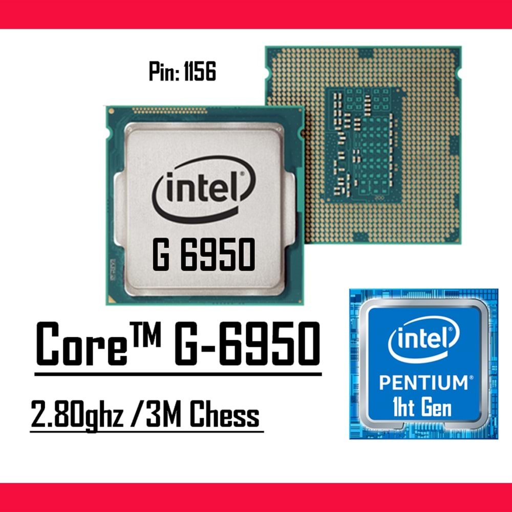 Intel® Pentium™ G6950 2.80 Ghz 3mb Cache Lga 1156p Tray Masaüstü Bilgisayar İşlemci