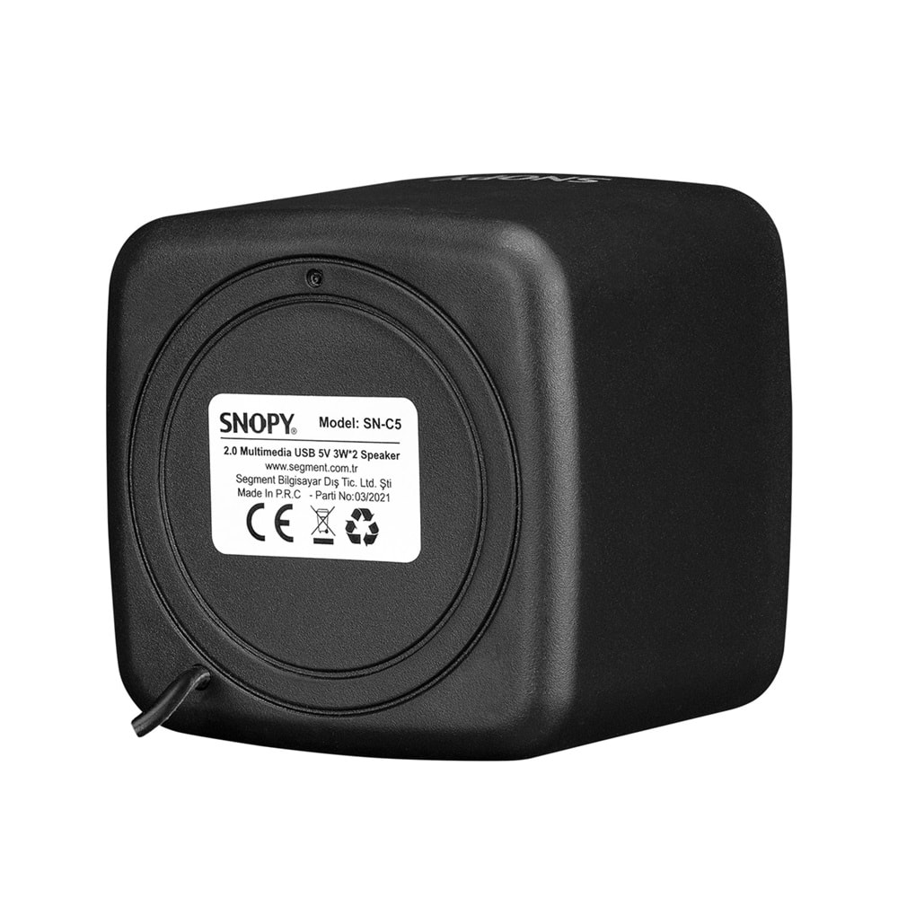 Snopy SN-C5 2.0 Multimedia USB 5V 3W*2 Siyah Speaker Hoparlör