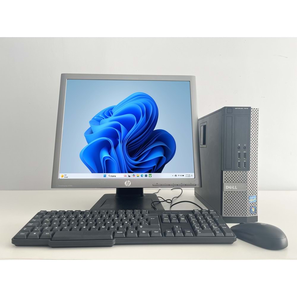 Dell OptiPlex 710 Slim / i5-3470s 3.60Ghz / 8Gb Ddr3 / 120Gb SSD / 2. EL BİLGİSAYAR / Hp Ips Pivot 19