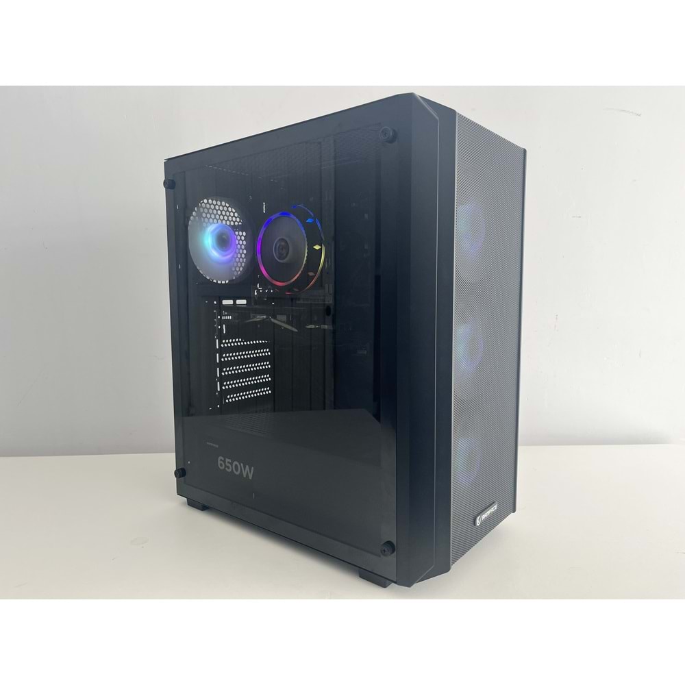 İntel İ3 12100f Turbo:4.30ghz 16Gb Ddr4 Ram 512Gb NVME Ssd AMD RX 580 DDR5 8gb 256bit E.Kartı Gigabyte H610 650W PSU RGB Gaming Bilgisayar ( 2 Yıl Garanti )