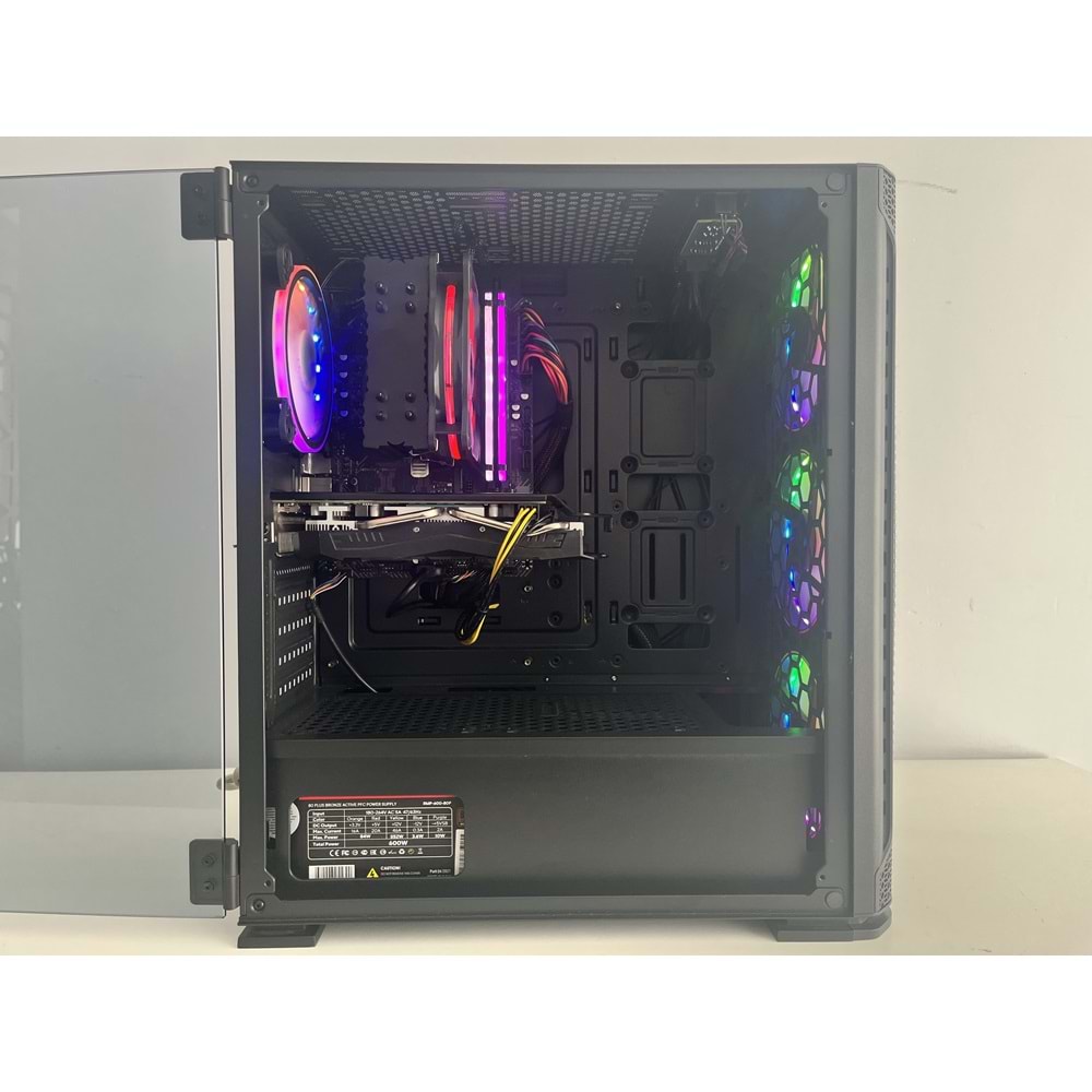 İ5 11400F RX580 8Gb Gddr5 Ekran Kartı H510 Anakart 512Gb M2 Ssd 16Gb Ddr4 Ram 600W Psu Rampage Gaming Kasa