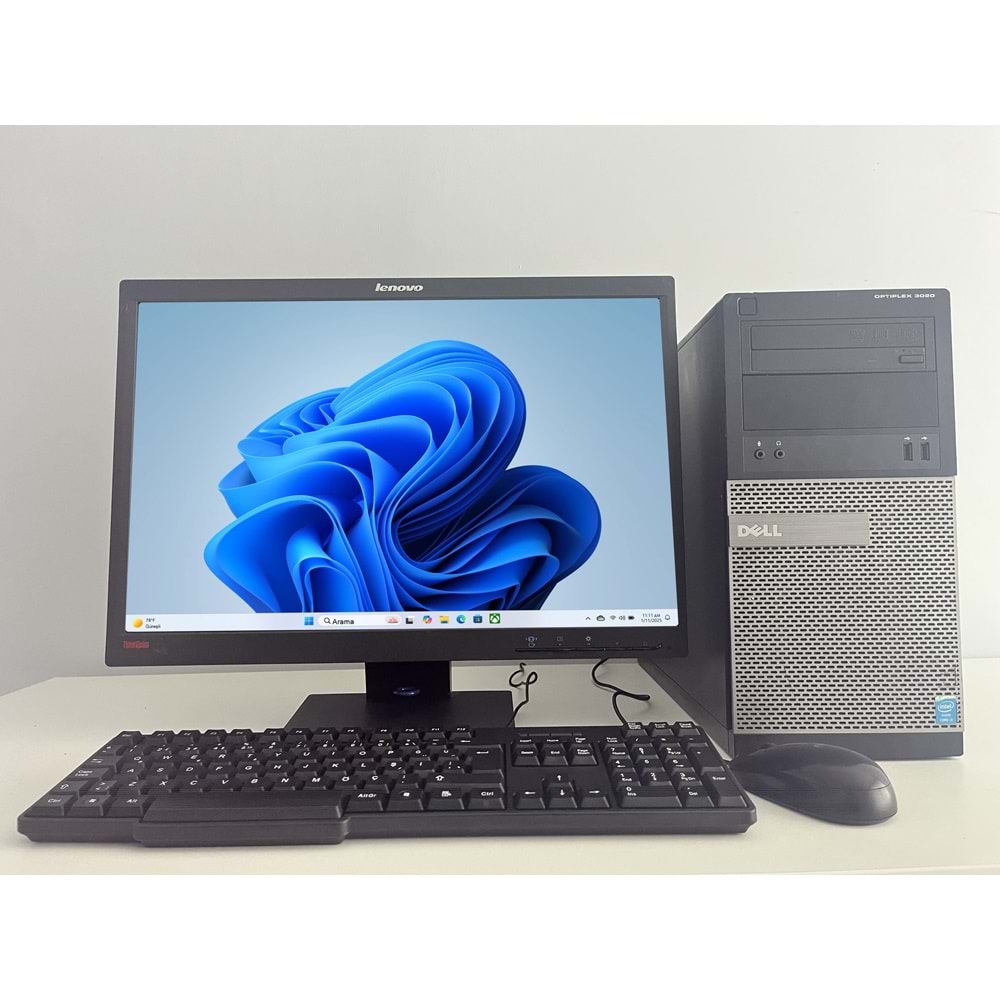 Dell OptiPlex 3020 Tower / i5-4570s 3.60Ghz / 8Gb Ddr3 / 128Gb SSD+120Gb Hdd / 2. EL BİLGİSAYAR / Lenovo Ips 22