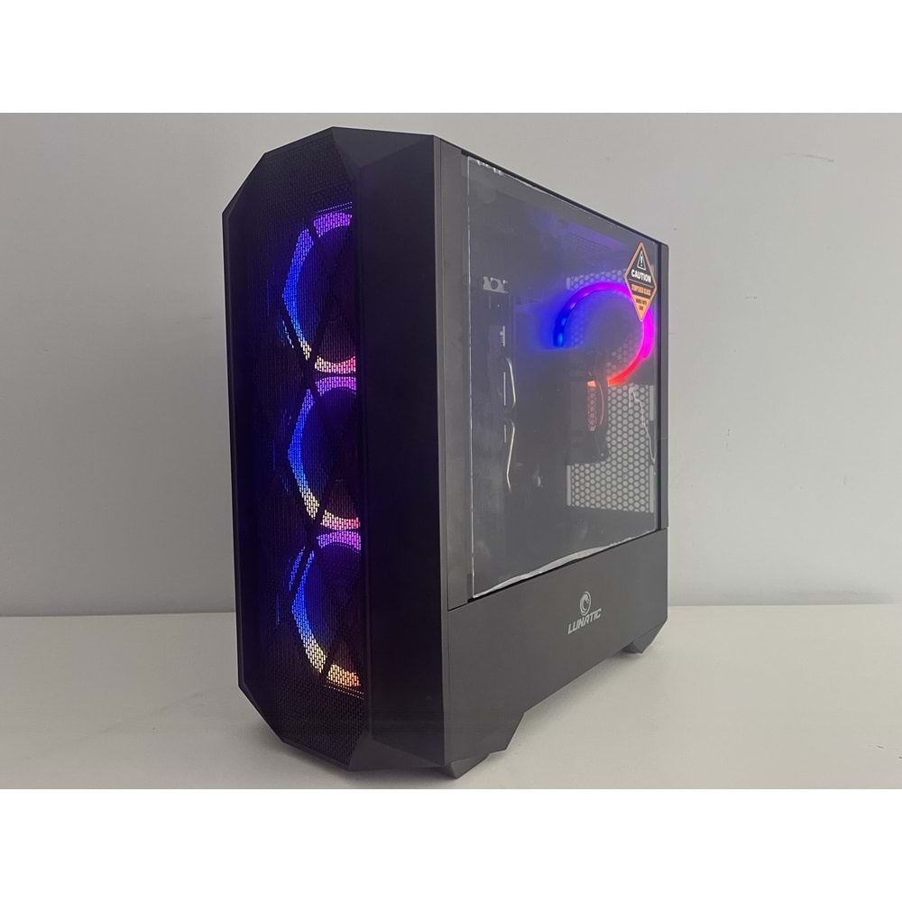 İ5-13400 Turbo: 4.60Ghz RX580 Gddr5 8Gb Ekran Kartı 16Gb Ddr4 Ram Wd Green 512Gb NVMe Ssd H610ME Anakart Rampage 650W Psu Lunatıc Gaming Kasa