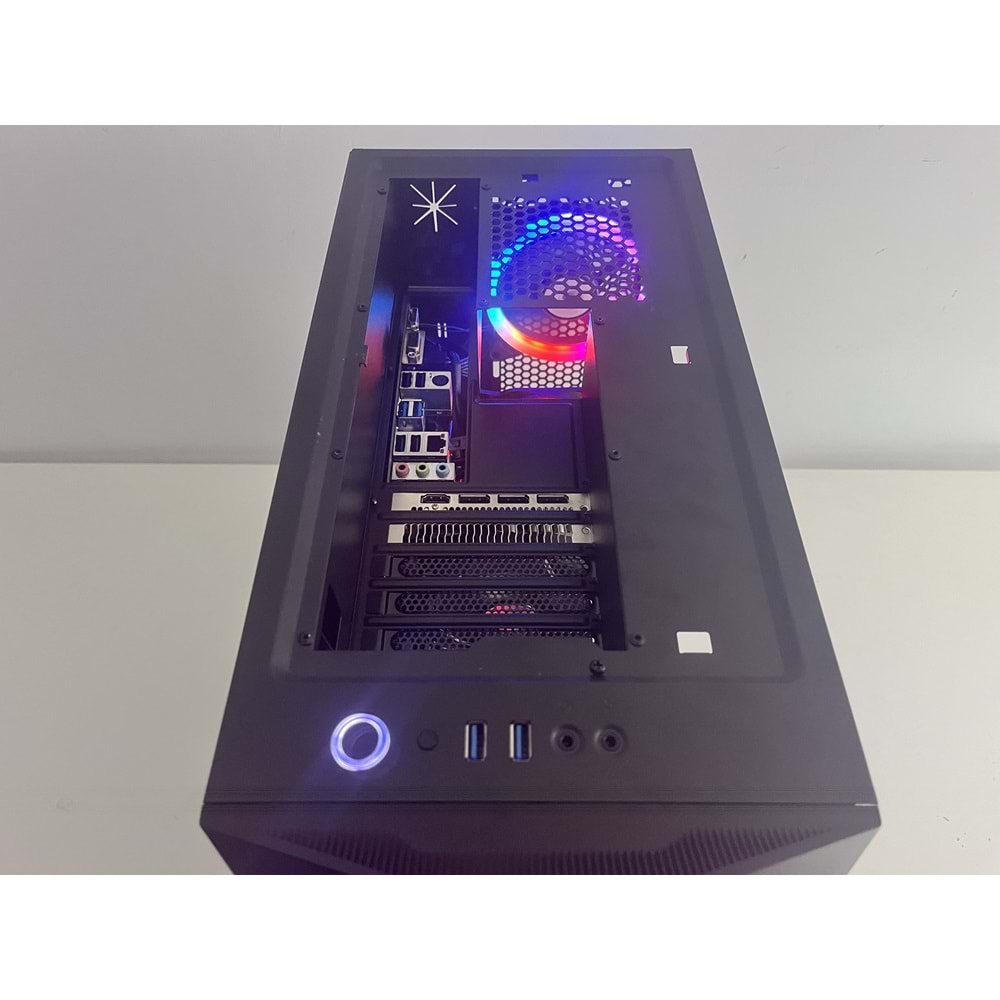 İ5-13400 Turbo: 4.60Ghz RX580 Gddr5 8Gb Ekran Kartı 16Gb Ddr4 Ram Wd Green 512Gb NVMe Ssd H610ME Anakart Rampage 650W Psu Lunatıc Gaming Kasa