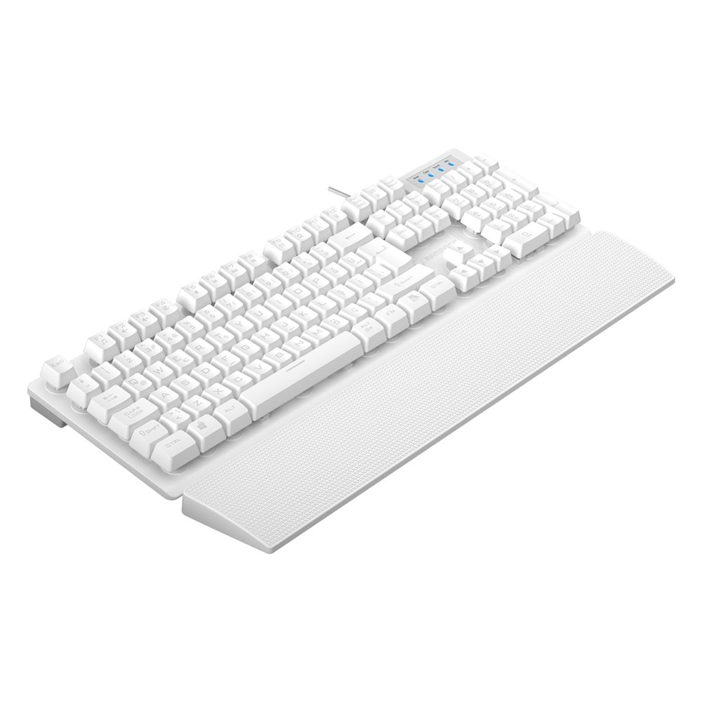 Rampage KB-RX77 RUNNER Beyaz USB Rainbow Aydınlatmalı Q Bilek Destekli Gaming Klavye