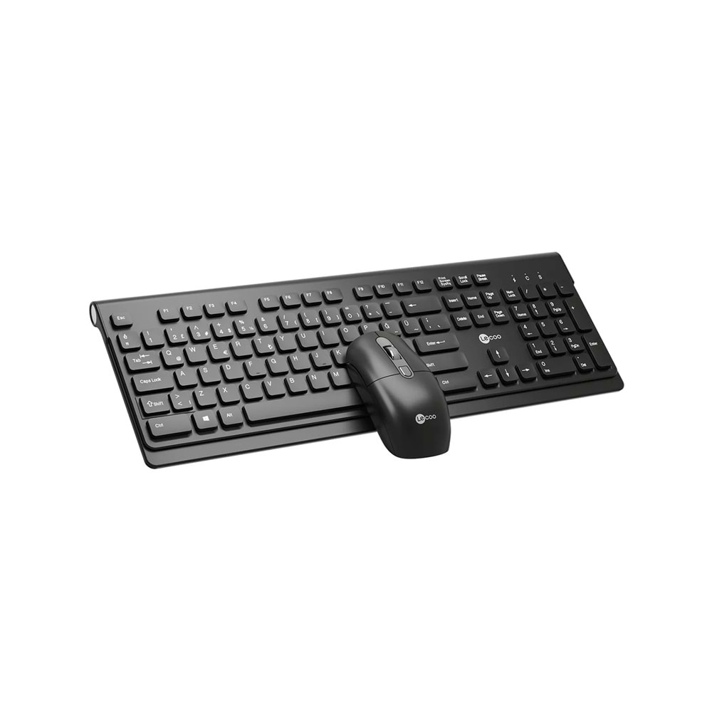 Lecoo KW203 Kablosuz Türkçe Q Klavye & Mouse Set Siyah