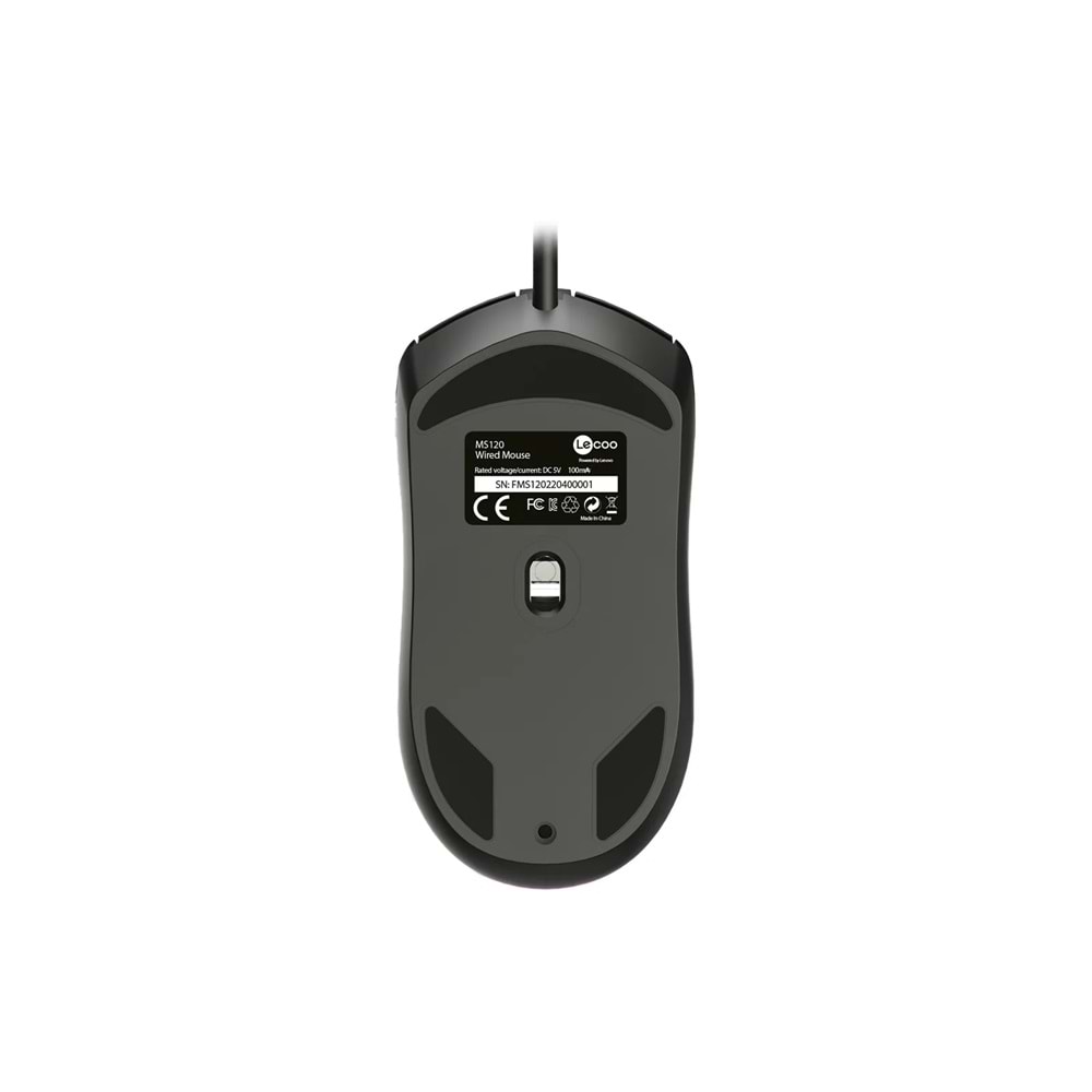 Lecoo MS120 RGB Led Aydınlatmalı USB Kablolu 2400DPI 4 Tuşlu Gaming Optik Mouse Siyah