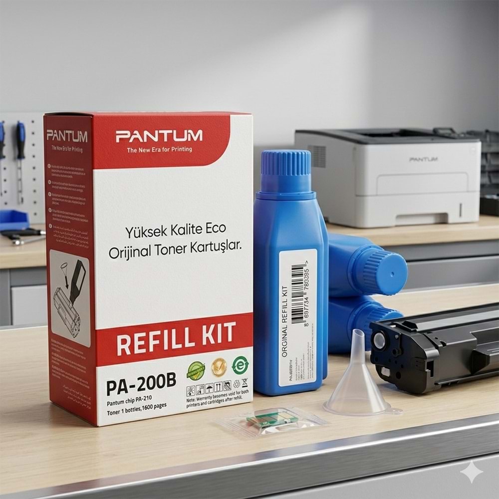 Pantum PA-200B 3200 sayfa kolay toner durum kiti