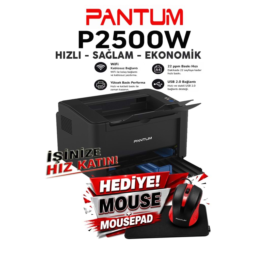 Pantum P2500W Wİ-Fİ Yazıcı