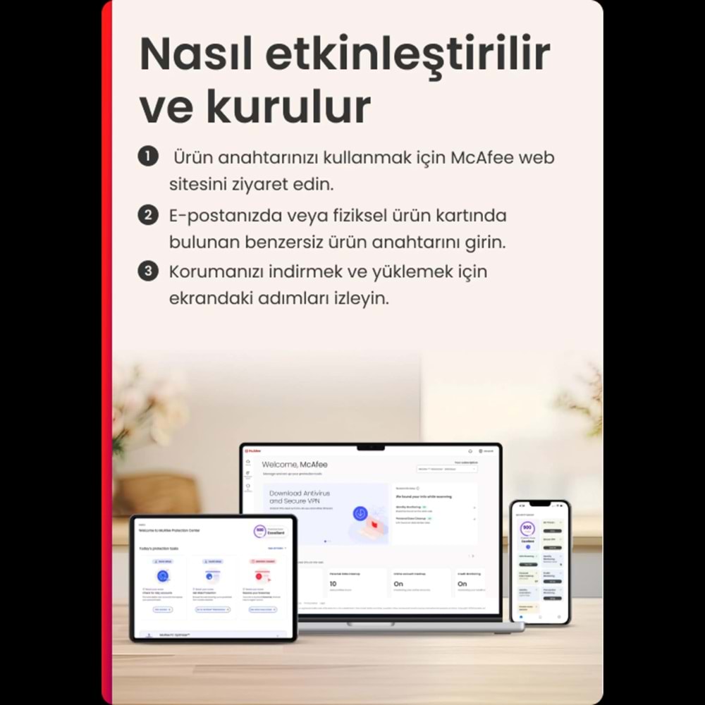 McAfee LiveSafe Antivirüs 2 Yıllık / Sınırsız Cihaz Lisans