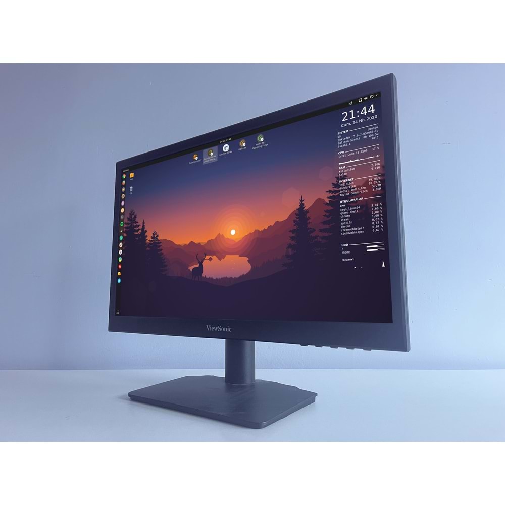 ViewSonic VA1903a 18.5 Led Monitör 2.El\VGA\(Ekranda Dalgalanma Var+Ayağında Kırık Var)