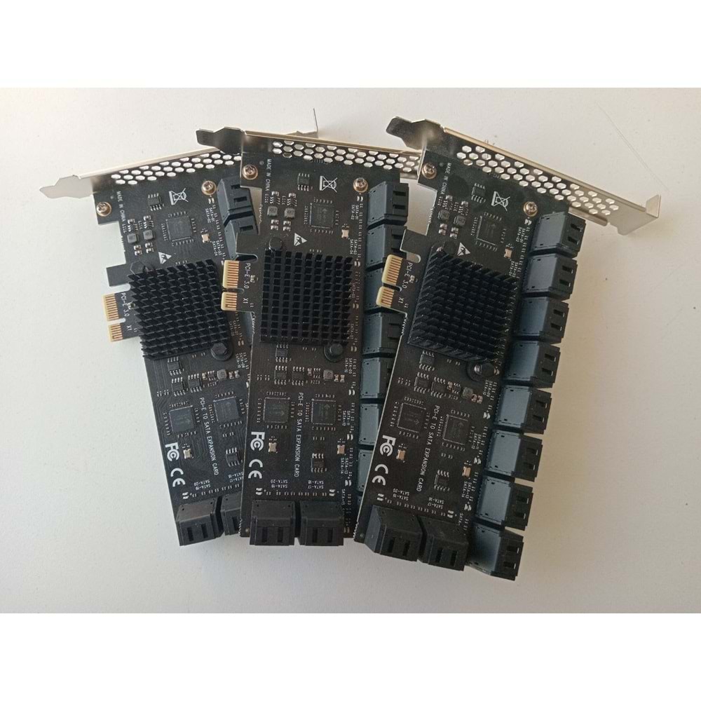 PCIE SATA Kartı 20 Bağlantı Noktaları - 6 Gbps SATA 3.0 Denetleyici Genişletme Kartı, Mini PCI Express 20 Prot SATA Çoklayıcı