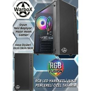 Warbox Vega Eko i3 4160 8GB Ram 128gb SSD+120gb Hdd R7 240-4GB E.Kartı 19.5 FHD Monitör Oyuncu Bilgisayar