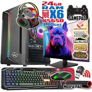 WarboX BULLY Xeon X5650 24gb Ram 256gb SSD 250gb HDD R7 240-4gb E.kartı 24