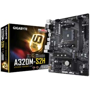 GIGABYTE A320M S2H 3200MHz DDR4 Soket AM4 M.2 HDMI DVI VGA mATX Anakart