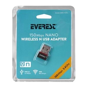 Everest EWN-760N Wi-Fi Adaptör 150 Mbps USB Kablosuz Wireless Adaptör