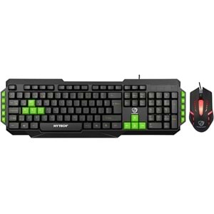 HYTECH HKM68 GAMİNG KEYBOARD MOUSE COMBO YEŞİL