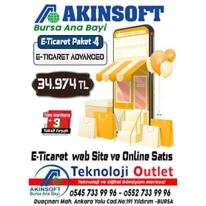 Akınsoft Anabayi TeknolojiOutlet Paket 4 E-Ticaret Advanced