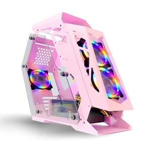 TURBOX LK-04 Gaming Robotik Pembe Boş Rgb Fanlı Kasa