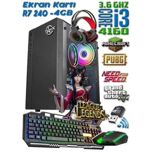 Warbox Sega Max i3 4160 8GB Ram 128gb SSD R7 240-4GB E.Kartı Oyuncu Bilgisayarı