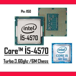 Intel® Core™ i5 4570 3.60 Ghz 6mb Cache Lga 1150p Tray Masaüstü Bilgisayar İşlemci