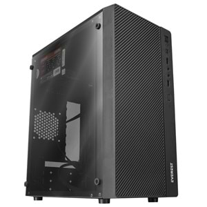 Everest Warp Peak 250W Akrilik Yan Panel M-ATX Mini-T Gaming Oyuncu Kasası