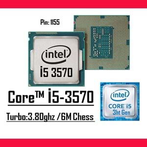 Intel® Core™ i5 3570 3.40 Ghz 6mb Cache Lga 1155p Tray Masaüstü Bilgisayar İşlemci