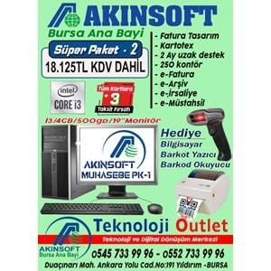 Akınsoft Anabayi TeknolojiOutlet Paket 2 Super + Hediye Pc Takım