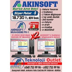 Akınsoft Anabayi TeknolojiOutlet Paket 6 Super + 2 Hediye Pc