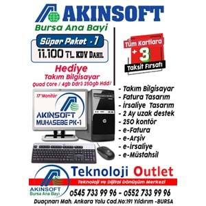 Akınsoft Anabayi TeknolojiOutlet Paket 7 Super + Hediye Pc