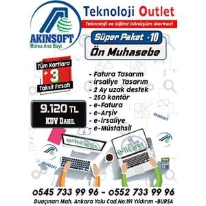 Akınsoft Anabayi TeknolojiOutlet Paket 10 Super Ön Muhasebe